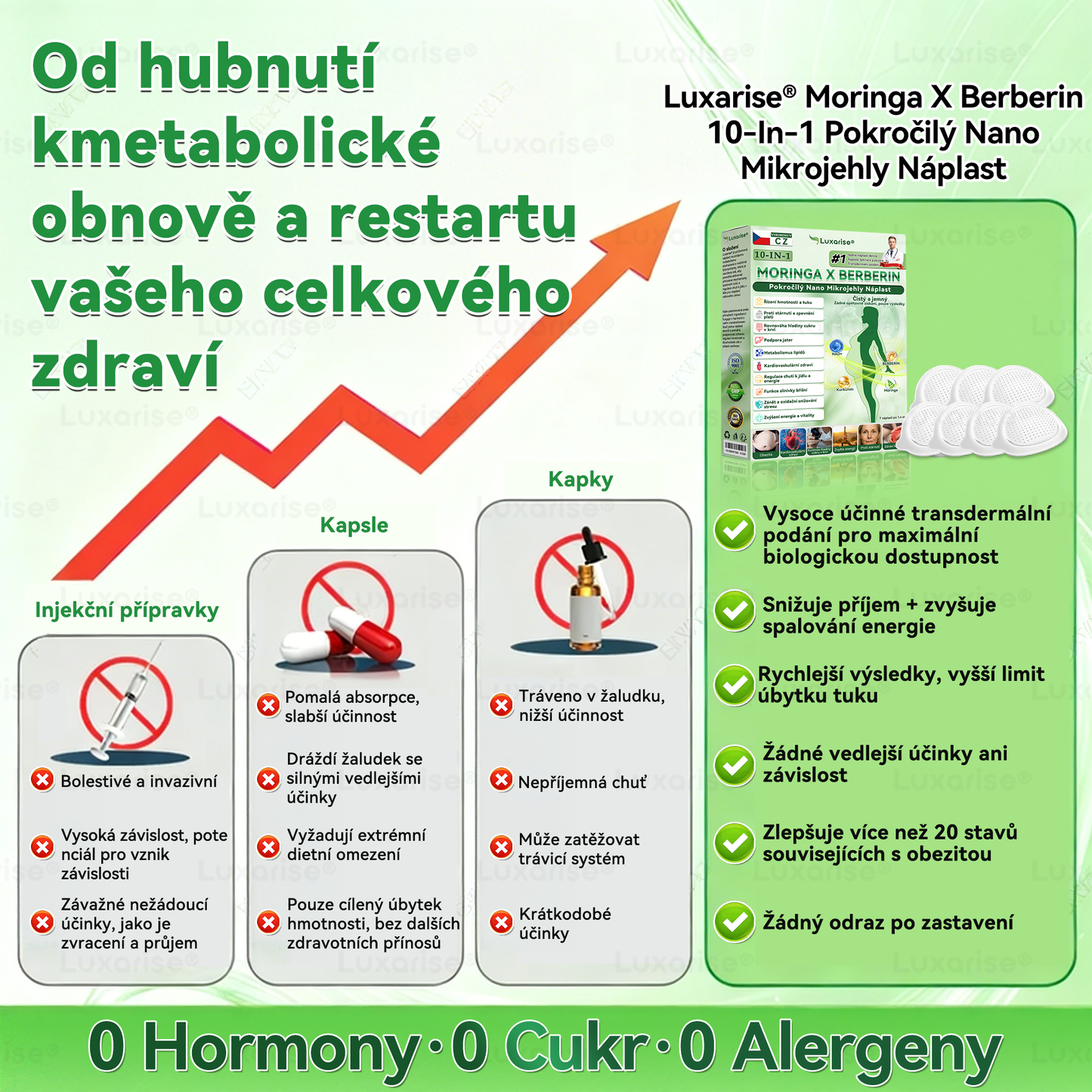 Oficiální obchod  |👩‍⚕️𝗟𝘂𝘅𝗮𝗿𝗶𝘀𝗲® MORINGA X BERBERIN  10-IN-1 Pokročilý Nano Mikrojehly Náplast(Jedna náplast denně, viditelné změny již za 7 dní) ✅ Pomáhá při obezitě, cukrovce, spánkové apnoe, problémech s klouby a dalších potížích💫