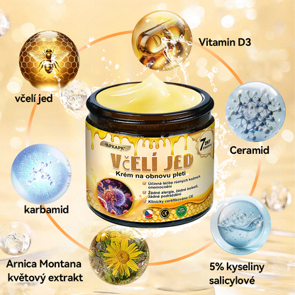 🐝Dermatologicky a klinicky testováno👩‍⚕️APKAPK®Bee Venom Krém na obnovení pleti🐝 pomáhá při léčbě kožních problémů, jako jsou: vrásky, jizvy, pigmentové skvrny, strie, akné, psoriáza, ekzém, kožní změny, podráždění, záněty a další kožní problémy.