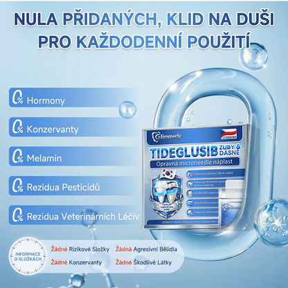 🦷Glimmerly® Microneedle naplast pro opravu zubi a dasni s Tideglusibem  |Pokročilé zubní pásky s aktivací kmenových buněk (obnovuje sklovinu a dentin • posiluje dásně • odstraňuje plak a zápach • zastavuje citlivost zubů) 3.0