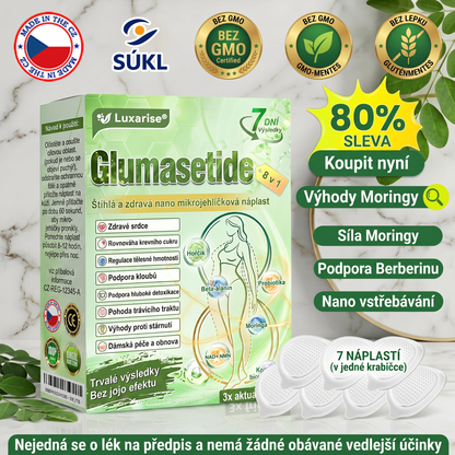 🌿Luxarise®Glumasetide 8v1 Stihla a zdrava nano mikrojehlickova naplast(1krát denně – viditelné změny až za 7 dní) ✅Pro obezitu, zpevnění kůže, cukrovku, spánkovou apnoe, klouby atd.
