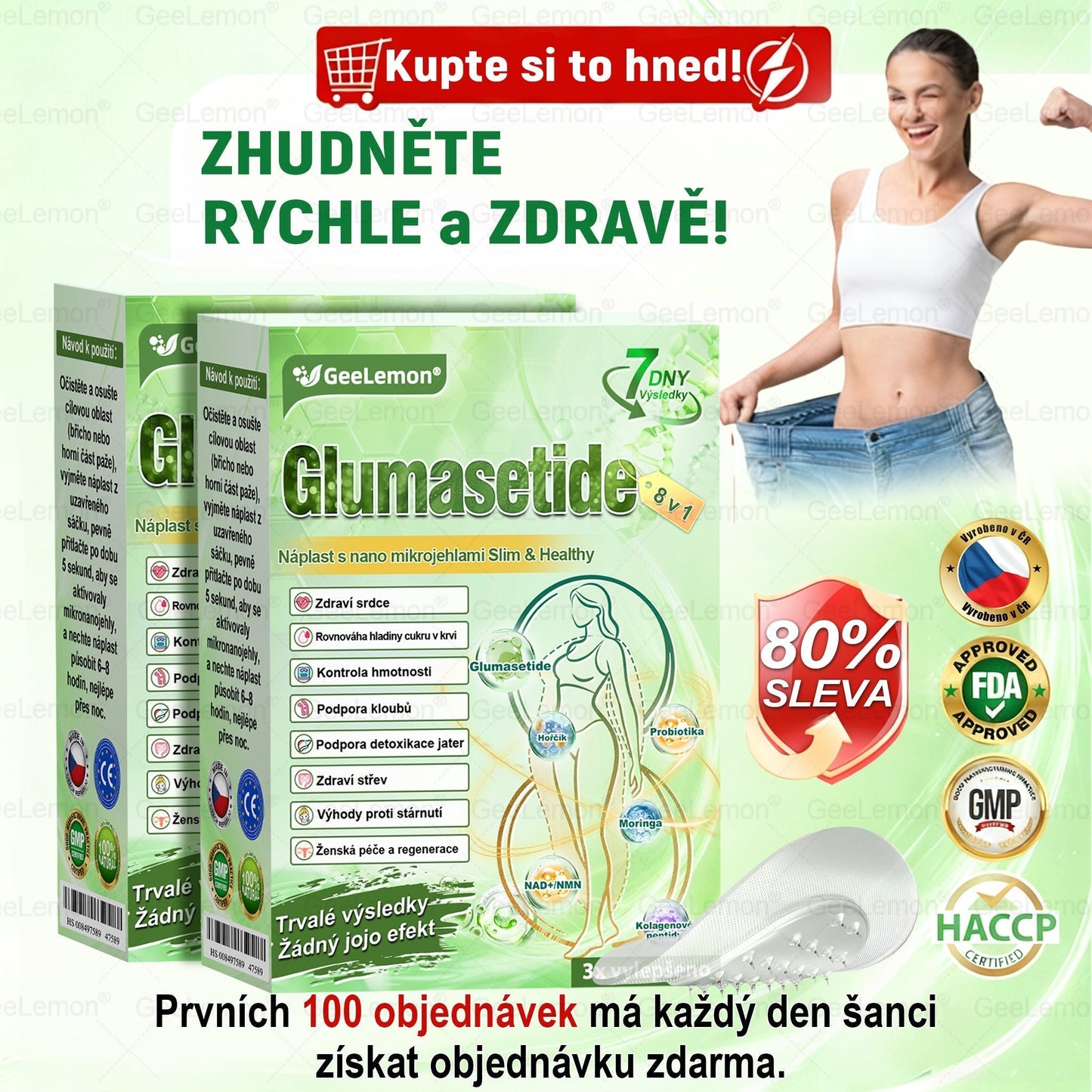 𝐆𝐞𝑒𝑙𝑒𝐦𝐨𝐧® 😺Glum𝐚𝐬𝐞tide 8 v 1 – Zeštíhlující nano mikrojihlový náplast 🇨🇿 Jen 1× denně ✅ Viditelné změny za 7 dní – na obezitu, kardiovaskulární zdraví, diabetes a kloubní problémy
