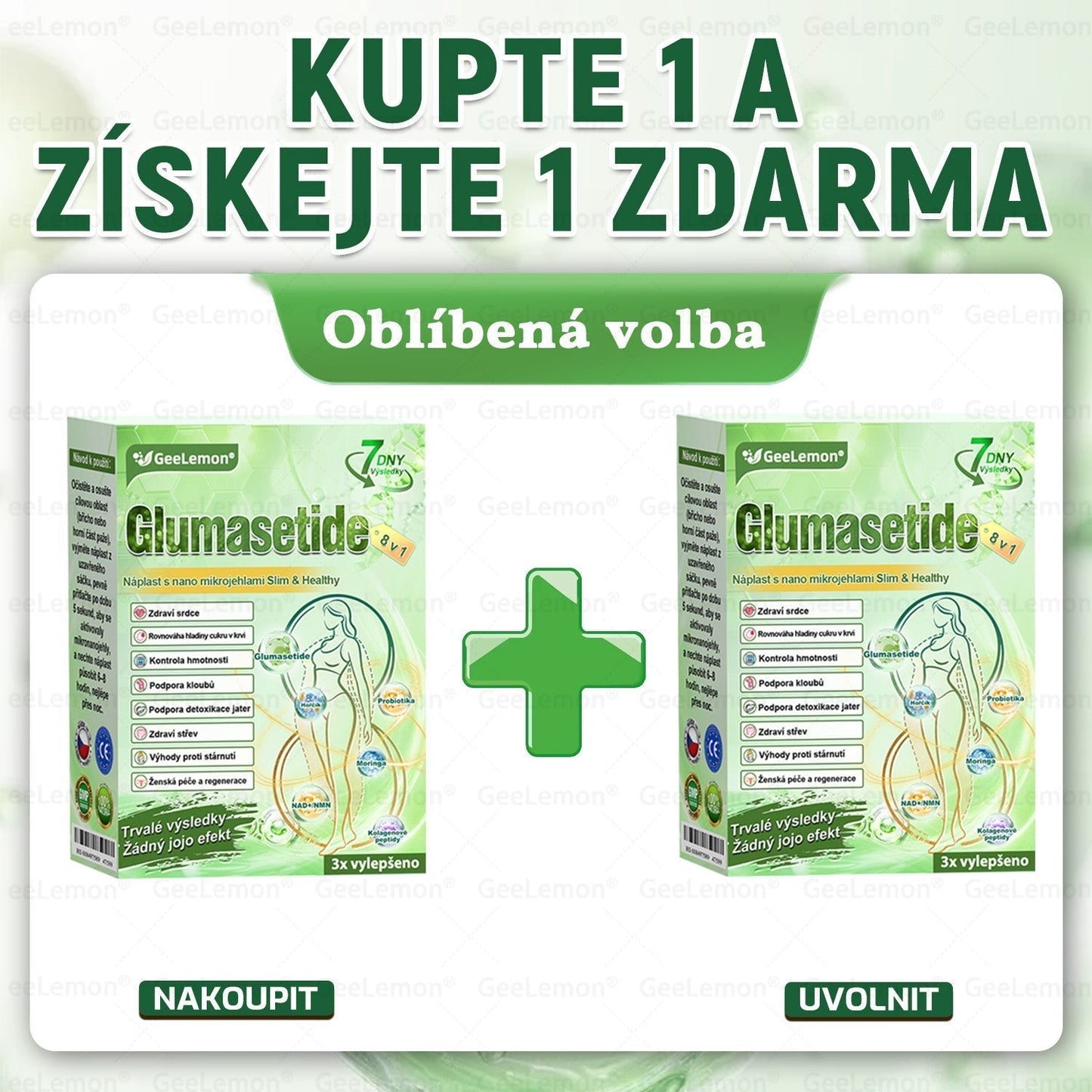 𝐆𝐞𝑒𝑙𝑒𝐦𝐨𝐧® 😺Glum𝐚𝐬𝐞tide 8 v 1 – Zeštíhlující nano mikrojihlový náplast 🇨🇿 Jen 1× denně ✅ Viditelné změny za 7 dní – na obezitu, kardiovaskulární zdraví, diabetes a kloubní problémy