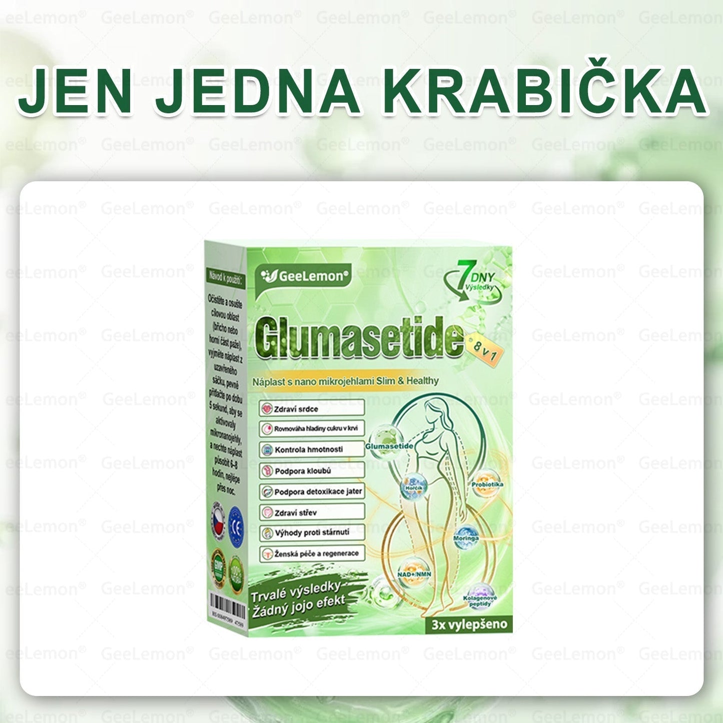 𝐆𝐞𝑒𝑙𝑒𝐦𝐨𝐧® 😺Glum𝐚𝐬𝐞tide 8 v 1 – Zeštíhlující nano mikrojihlový náplast 🇨🇿 Jen 1× denně ✅ Viditelné změny za 7 dní – na obezitu, kardiovaskulární zdraví, diabetes a kloubní problémy