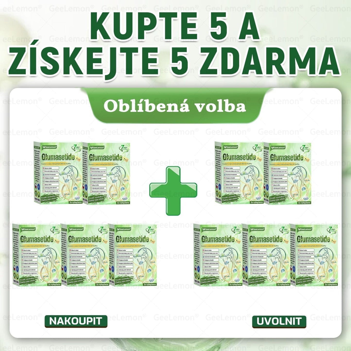 𝐆𝐞𝑒𝑙𝑒𝐦𝐨𝐧® 😺Glum𝐚𝐬𝐞tide 8 v 1 – Zeštíhlující nano mikrojihlový náplast 🇨🇿 Jen 1× denně ✅ Viditelné změny za 7 dní – na obezitu, kardiovaskulární zdraví, diabetes a kloubní problémy